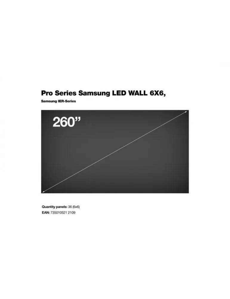 MULTIBRACKETS 2109 Multibrackets Samsung LED WALL 6X6 Samsung IER-Series MULTIBRACKETS MUL2109 | MusicGoodDeal
