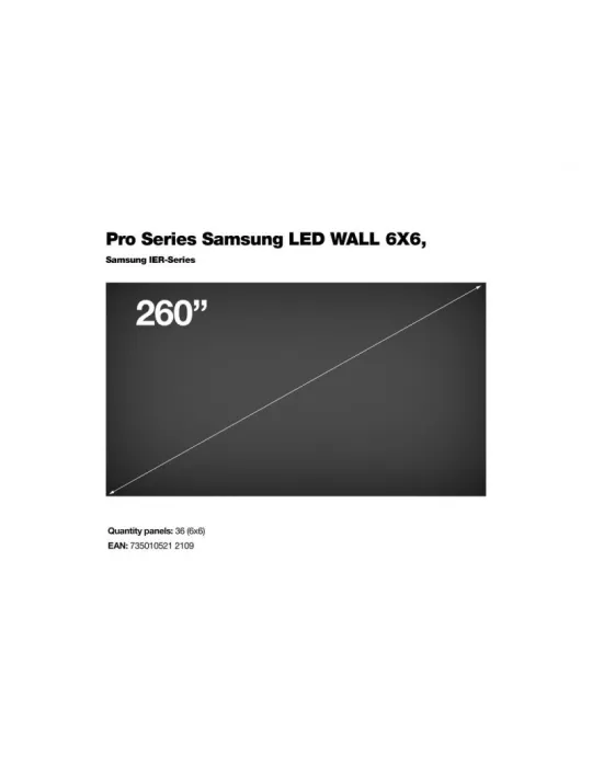 MULTIRACKETS 2109 Multibrackets Samsung LED WALL 6X6 Samsung IER-Series MULTIBRACKETS MUL2109 | MusicGoodDeal