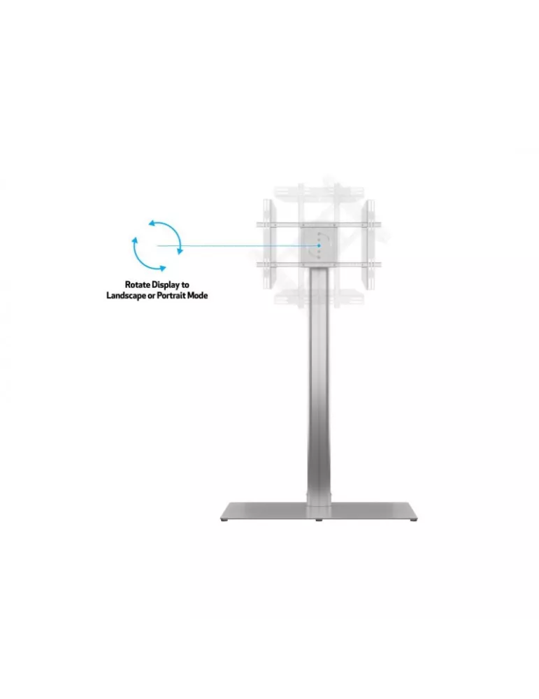 MULTIBRACKETS 7277 Neigbarer Bodenständer Multibrackets Public Display Stand 180 HD Single Silver Floorbase - 55 -80 -Bildschi