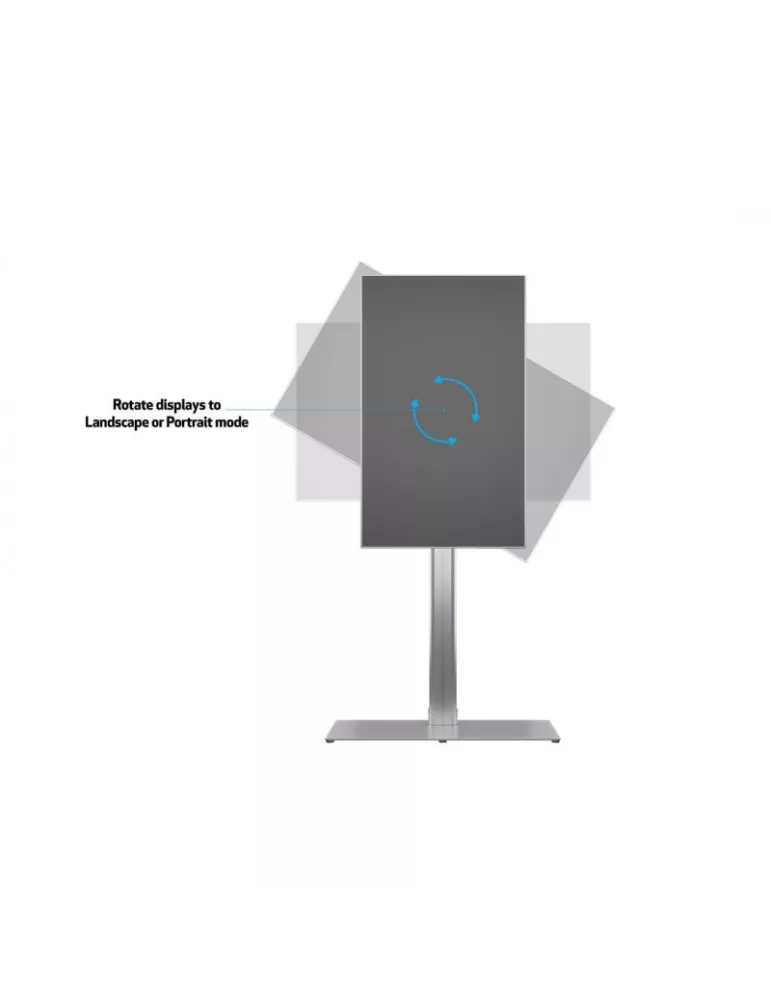 MULTIBRACKETS 7277 Support sol inclinable Multibrackets Public Display Stand 180 HD Single Silver Floorbase - écran 55"-80" VES