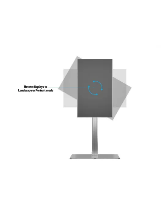 MULTIBRACKETS 7277 Support sol inclinable Multibrackets Public Display Stand 180 HD Single Silver Floorbase - écran 55"-80" VES