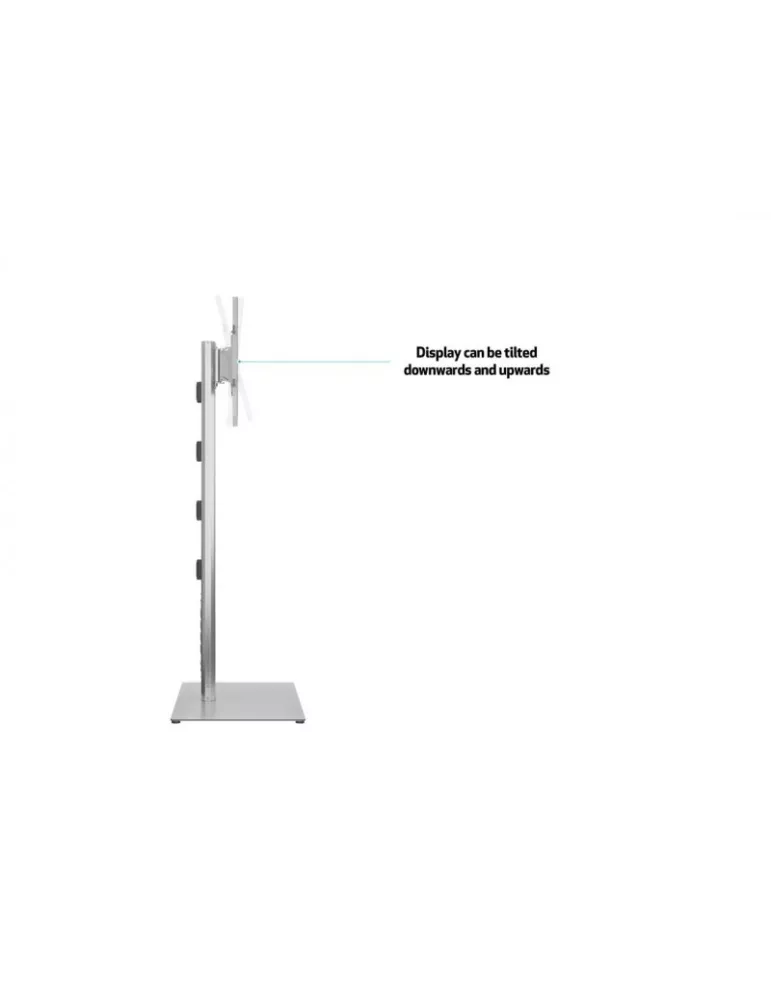 MULTIBRACKETS 7277 Soporte sol inclinable Multibrackets Public Display Stand 180 HD Single Silver Floorbase - écran 55 -80  VE