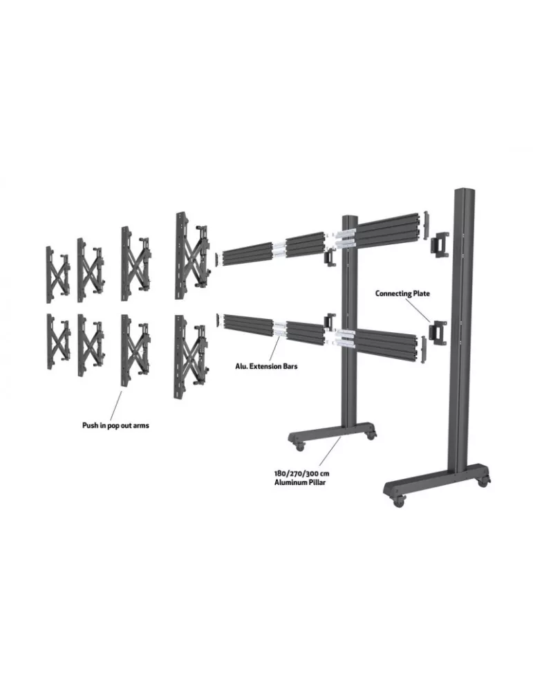 MULTIBRACKETS 3682 Kit of 4x Multibrackets Rail Extension REF   MULTIBRACKETS MUL3682 | MusicGoodDeal