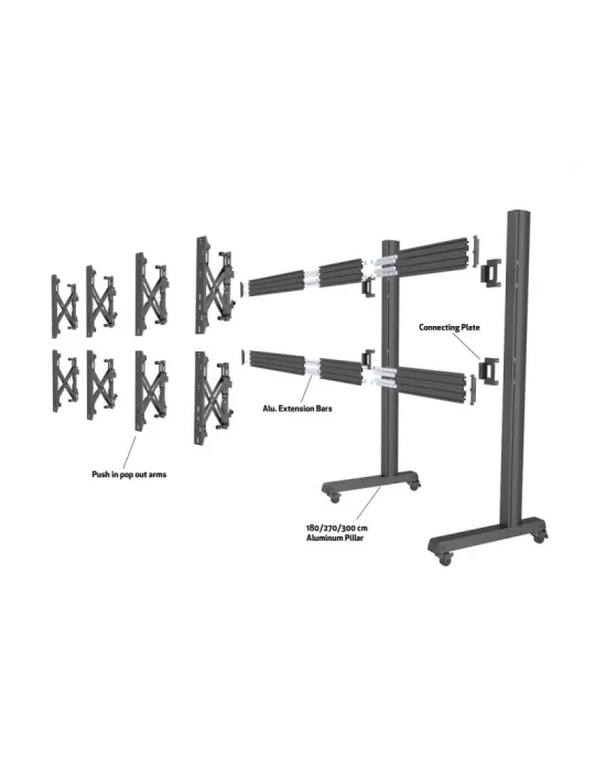 MULTIBRACKETS 3682 Kit of 4x Multibrackets Rail Extension REF   MULTIBRACKETS MUL3682 | MusicGoodDeal