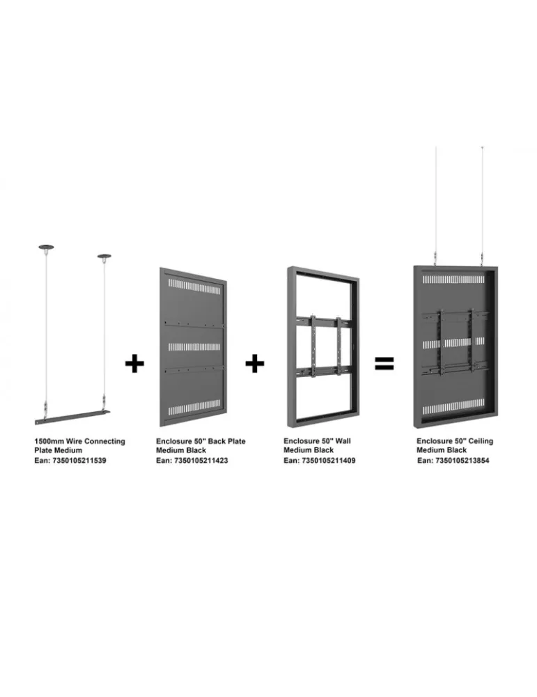MULTIBRACKETS 1409 Cadre mural ecran 50'' Multibrackets Enclosure 50'' Wall Mediu Black - REF: