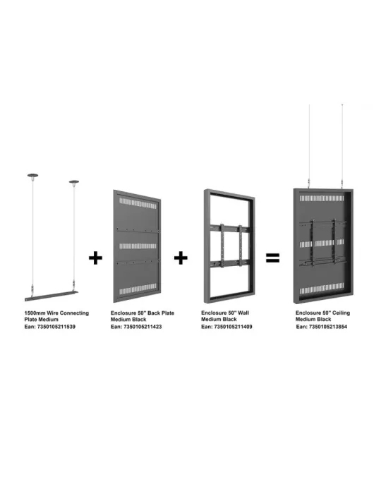 MULTIBRACKETS 1409 Cadre mural ecran 50'' Multibrackets Enclosure 50'' Wall Mediu Black - REF: