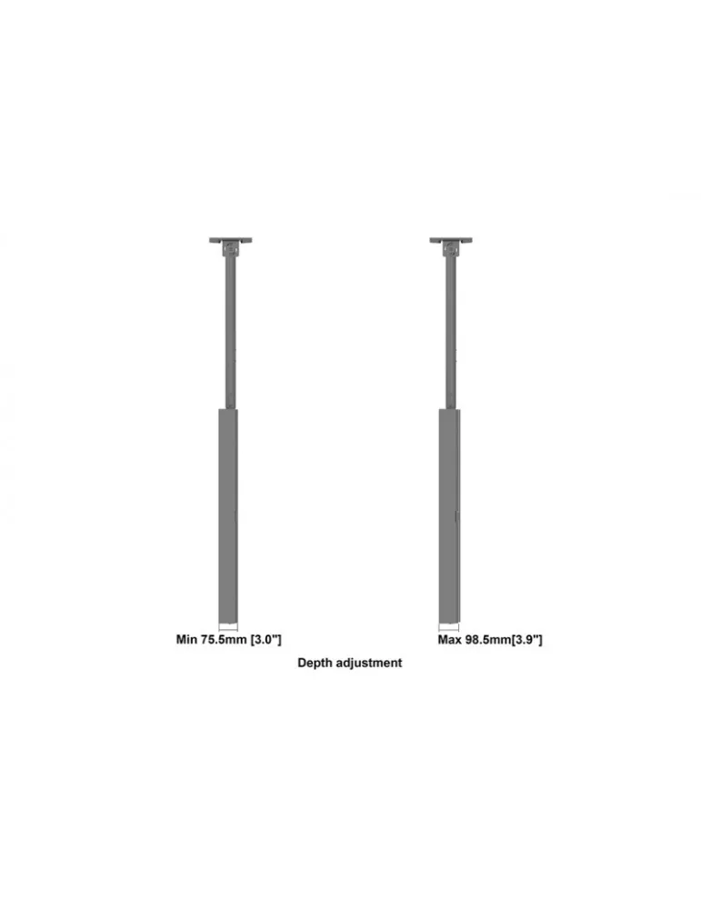 MULTIBRACKETS 5032 Support plafond avec caisson Multibrackets Enclosure 43  Ceiling Small Noir - écran 43  VESA Max 600x400 MU