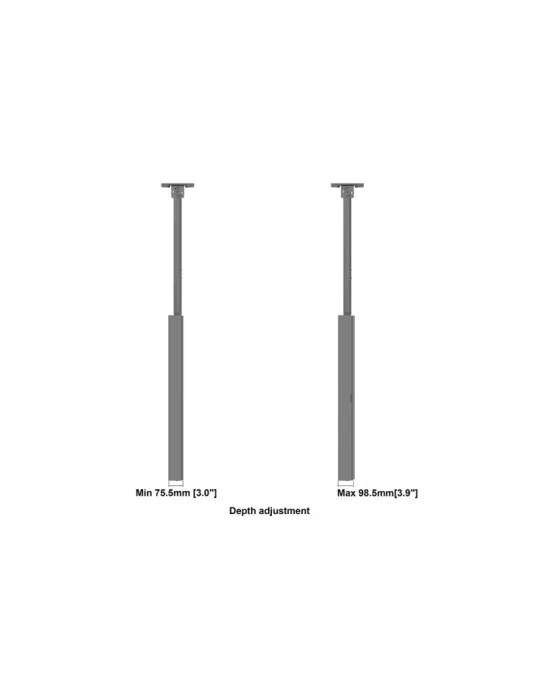 MULTIBRACKETS 5032 Deckenhalterung mit Gehäuse Multibrackets Enclosure 43  Ceiling Small Schwarz - 43-Zoll-Bildschirm VESA Max