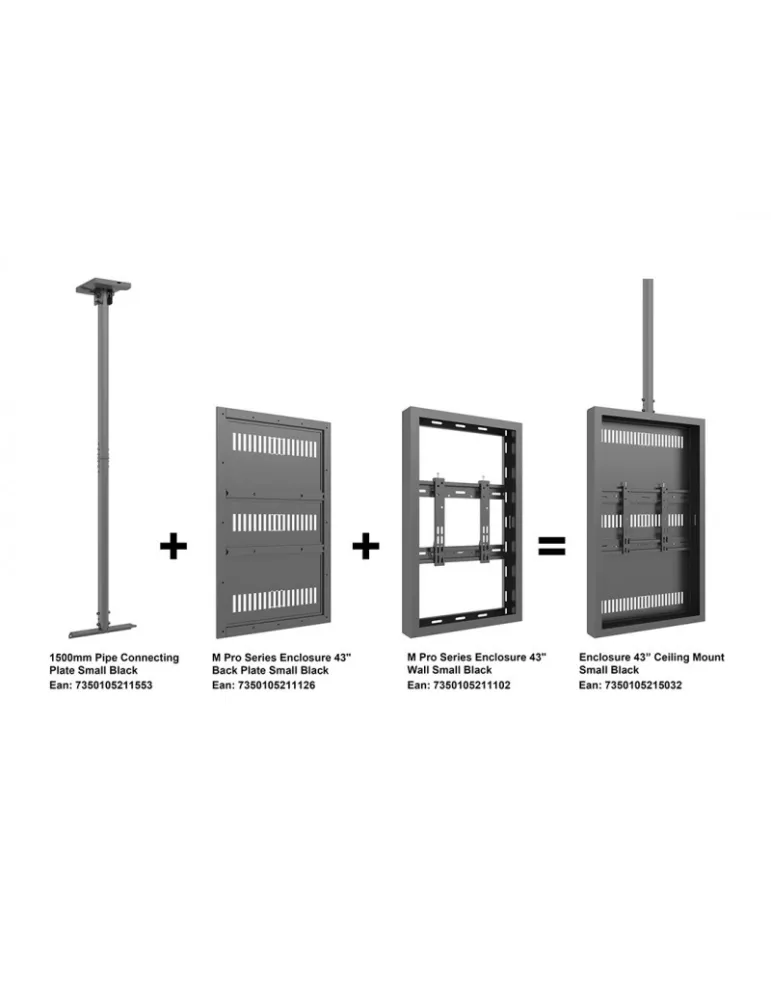 MULTIBRACKETS 5032 Deckenhalterung mit Gehäuse Multibrackets Enclosure 43  Ceiling Small Schwarz - 43-Zoll-Bildschirm VESA Max