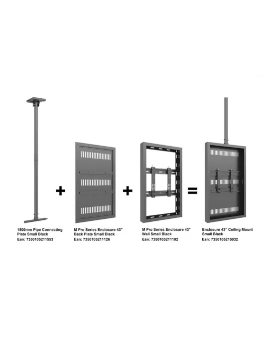 MULTIBRACKETS 5032 Support plafond avec caisson Multibrackets Enclosure 43" Ceiling Small Noir - écran 43" VESA Max 600x400