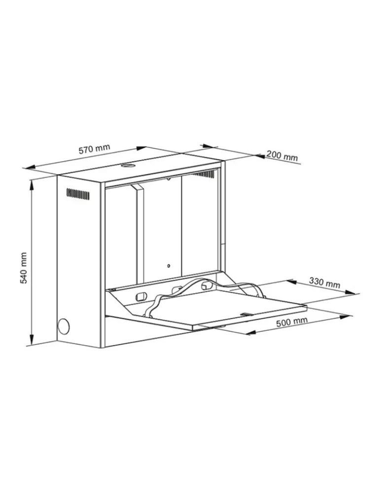 MULTIBRACKETS 1282 Caisson pour ordinateur Multibrackets Public Computer Security Cabinet Basic II