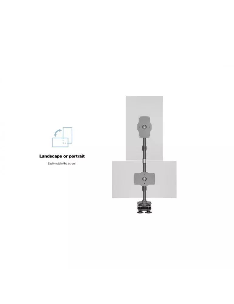 MULTIBRACKETS 2727 Support de table rotatif Multibrackets VESA Desktopmount Dual Vertical Desk Clamp - 2 écrans de 24" - 32" VE