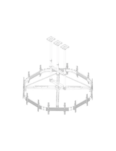 MULTIBRACKETS 6251 Support plafond Multibrackets Ceiling Mount Pro MBC8UHD - 8 écrans 50"-75" VESA Max 600x400 2