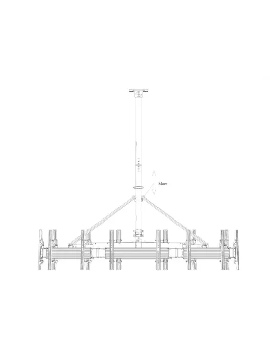 MULTIBRACKETS 6251 Support plafond Multibrackets Ceiling Mount Pro MBC8UHD - 8 screens 50 -75  VESA Max 600x400 MULTIBRACKETS