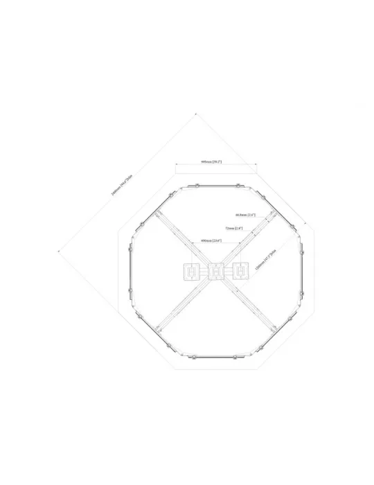 MULTIBRACKETS 6251 Soporte plafond Multibrackets Montaje en techo Pro MBC8UHD - 8 pantallas 50 -75  VESA Max 600x400 MULTIBRAC