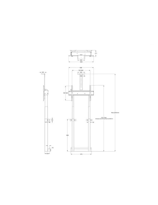 MULTIBRACKETS 5681 Support mural motorisé Multibrackets Motorized Wallstand Blanc - écran 32"-90" VESA Max 600x400