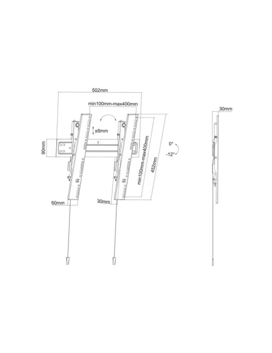 MULTIBRACKETS 5532 Tilting wall bracket Multibrackets Wallmount Super slim 400x400 Max MULTIBRACKETS MUL5532 | MusicGoodDeal