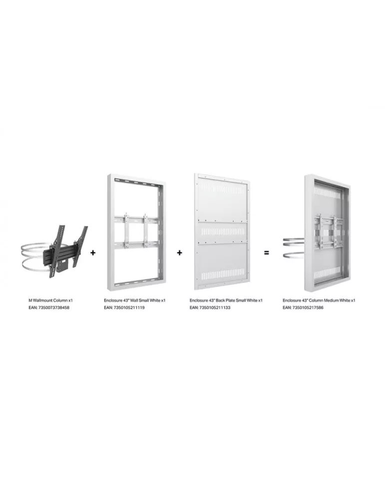 MULTIBRACKETS 7586 Säulengehäuse Multibrackets Enclosure 43  Column Medium - 43  Bildschirm VESA Max 400x400 MULTIBRACKETS MUL