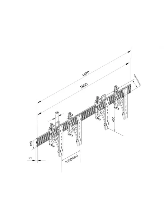 MULTIBRACKETS 4122 Videowall Push-Pull Wallmount Pro MBW2U REF  MULTIBRACKETS MUL4122 | MusicGoodDeal
