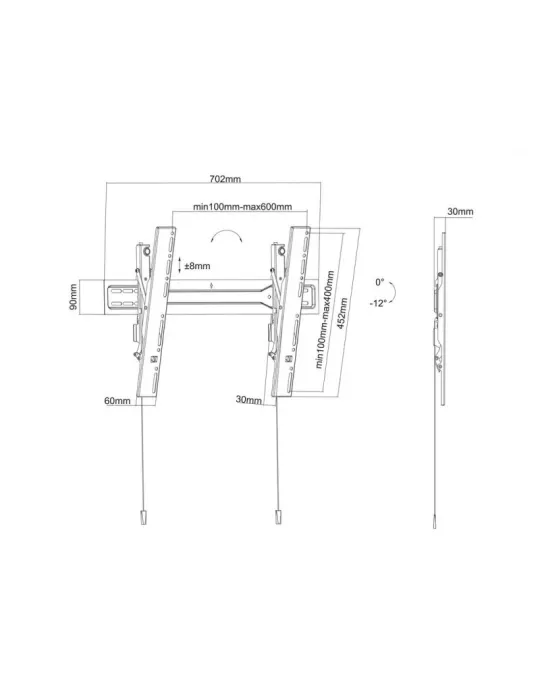 MULTIBRACKETS 5549 Multibrackets Wallmount Super slim VESA 600x400 ref MULTIBRACKETS MUL5549 | MusicGoodDeal
