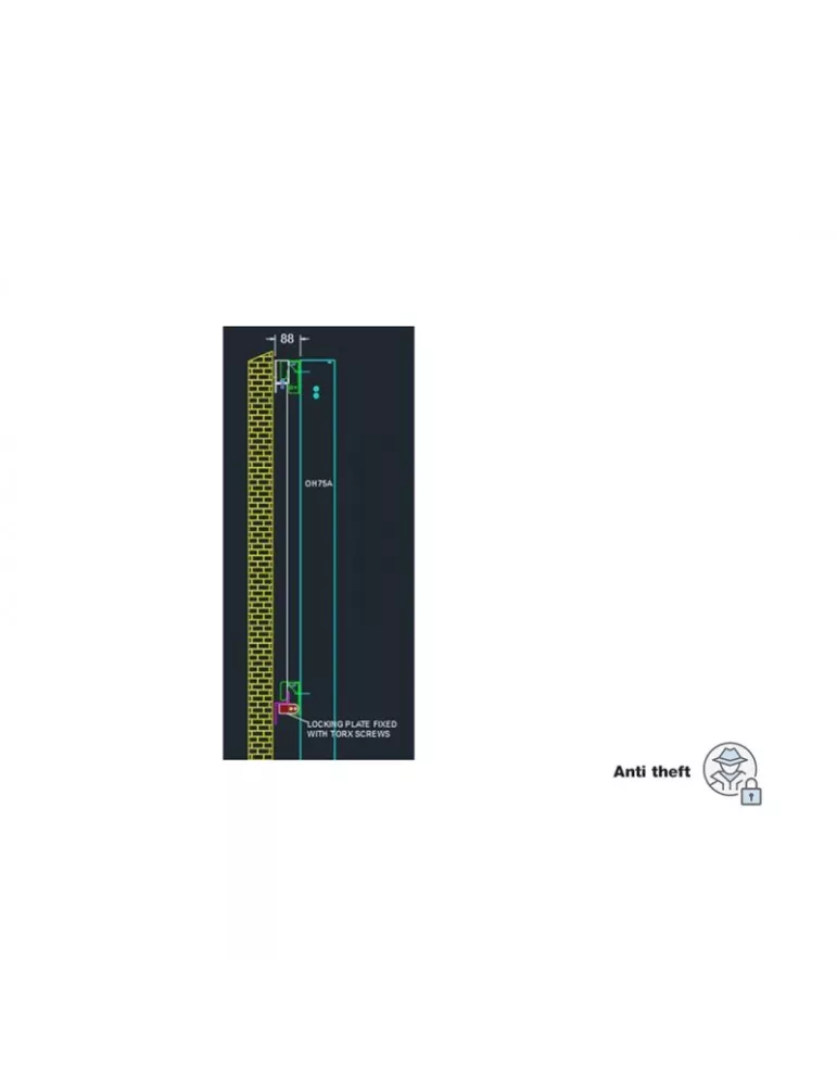 MULTIBRACKETS 5339 Support mural pour OH75F-A Multibrackets Wallmount Pro - écran 75" VESA Max 100x100