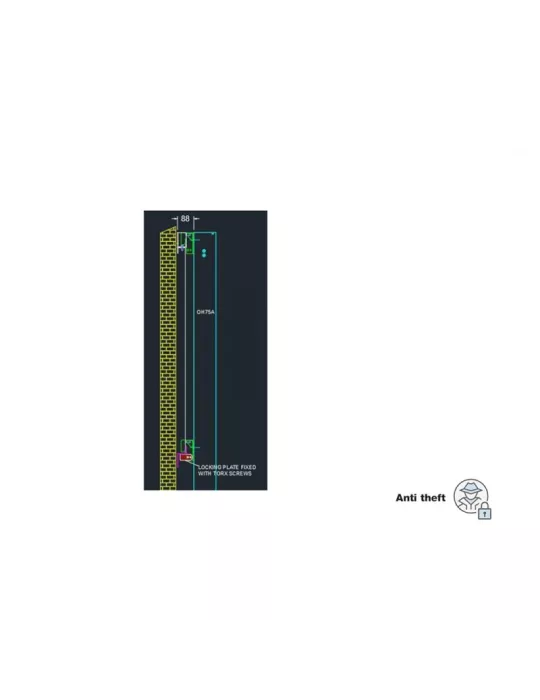 MULTIBRACKETS 5339 Support mural pour OH75F-A Multibrackets Wallmount Pro - écran 75" VESA Max 100x100