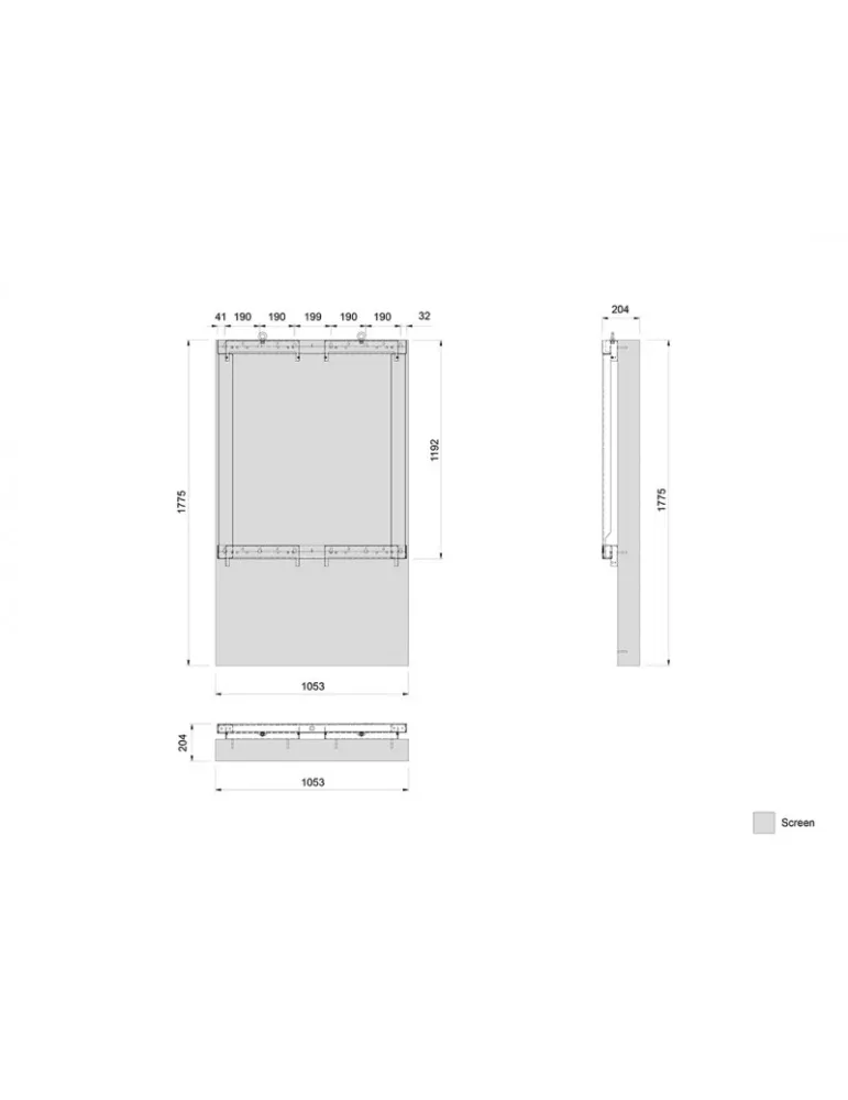MULTIBRACKETS 5339 Wall bracket for OH75F-A Multibrackets Wallmount Pro - 75  screen VESA Max 100x100 MULTIBRACKETS MUL5339 |
