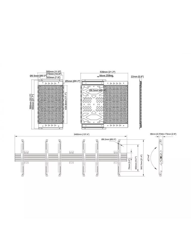 MULTIBRACKETS 4356 Multibrackets Soporte de pared MBW3U - VESA Máx. 600x400 MULTIBRACKETS MUL4356 | MusicGoodDeal