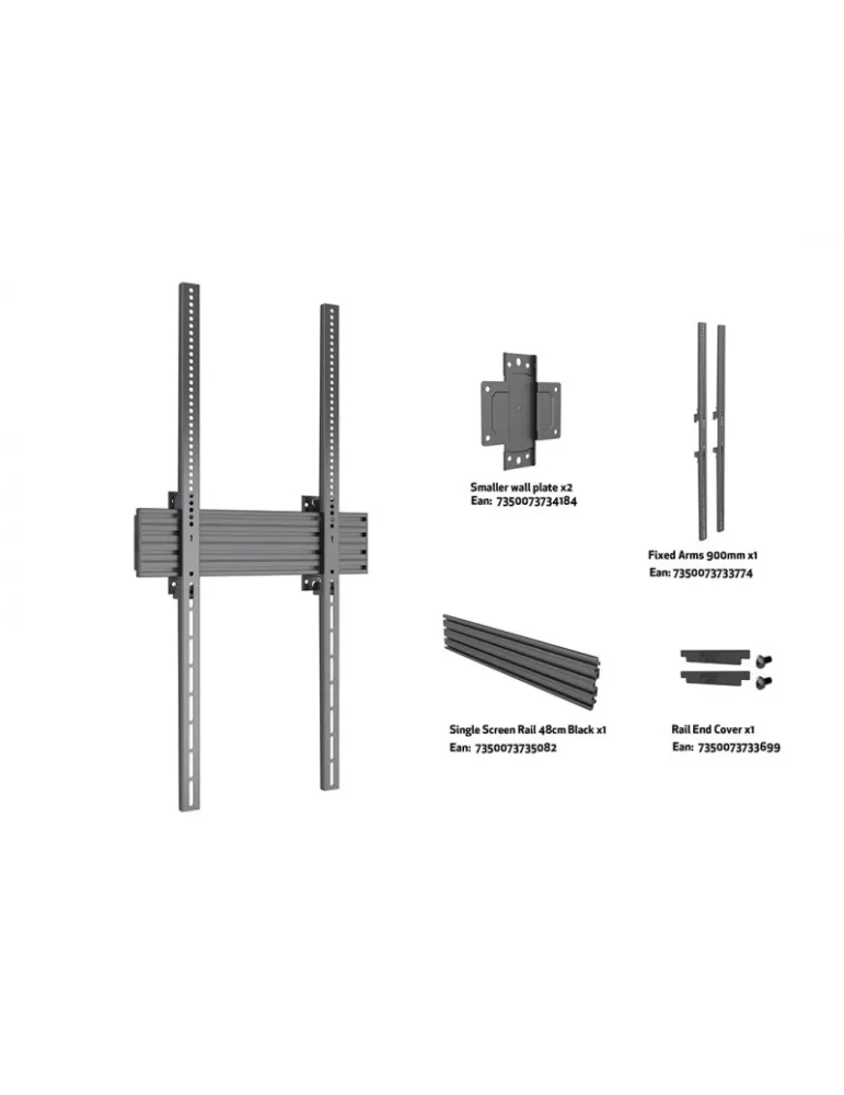 MULTIBRACKETS 6942 Multibrackets Wallmount Pro MBW1UP Fijo Negro - Pantalla 40 -100  VESA Máx 400x900 MULTIBRACKETS MUL6942 |