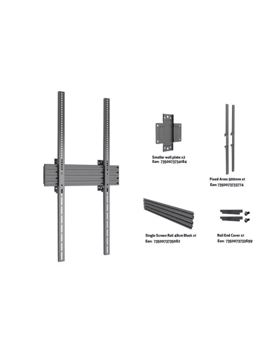MULTIBRACKETS 6942 Multibrackets Wallmount Pro MBW1UP Fixed Black - 40 -100  screen VESA Max 400x900 MULTIBRACKETS MUL6942 | M