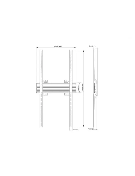 MULTIBRACKETS 6942 Multibrackets Wallmount Pro MBW1UP Fixed Black - 40 -100  screen VESA Max 400x900 MULTIBRACKETS MUL6942 | M