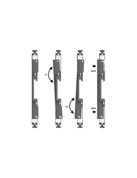 MULTIBRACKETS 0624 Multibrackets Wallmount Pro MBW1U Micro Adjustable Black - screen 32 -75  VESA Max 600x400 MULTIBRACKETS MU