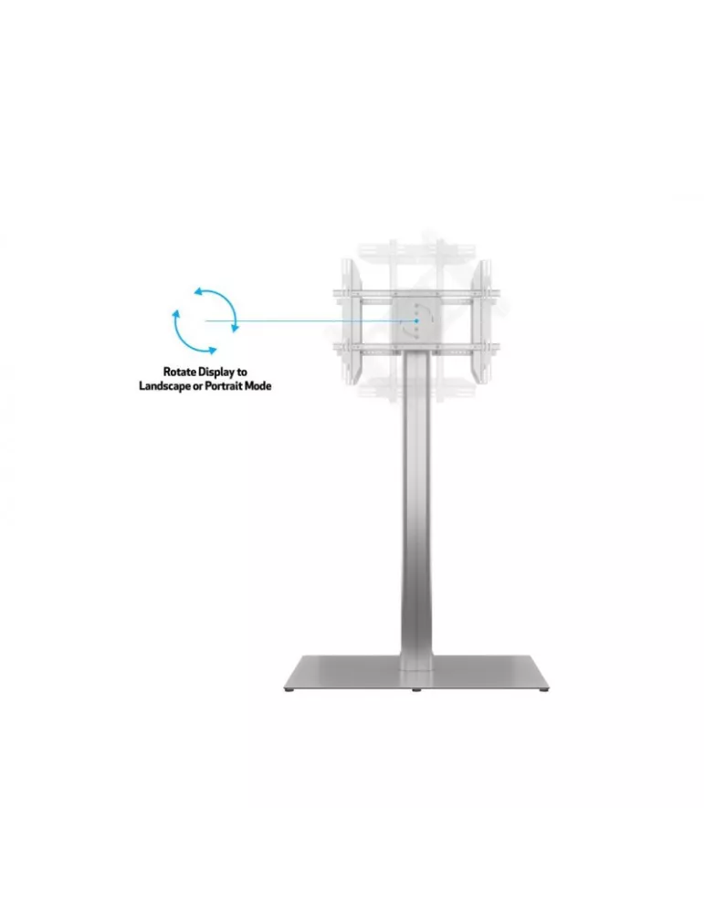 MULTIBRACKETS 7291 Support sol autoportant 2 Ecrans Multibrackets Public Display Stand 180 HD Back to Back Silver Floorbase -
