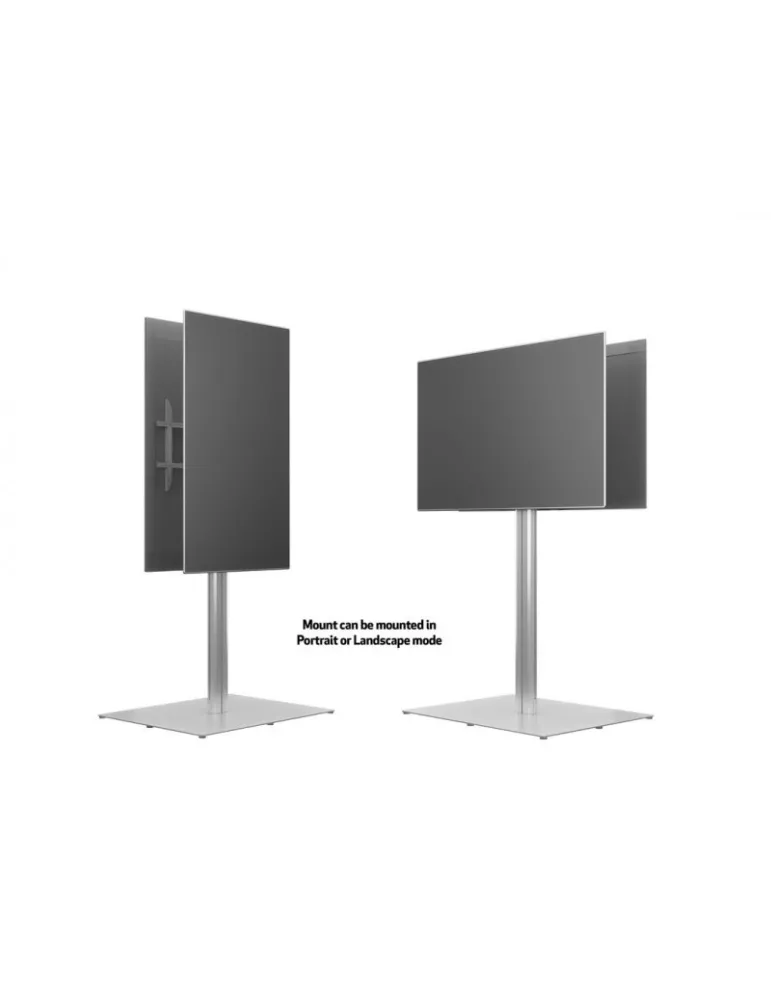 MULTIBRACKETS 7291 Freistehender Bodenständer 2 Leinwände Multibrackets Public Display Stand 180 HD Back to Back Silver Floorb