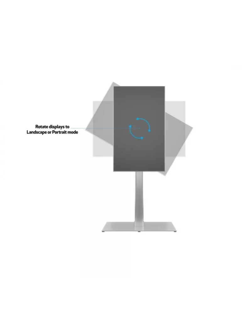 MULTIBRACKETS 7291 Support sol autoportant 2 Ecrans Multibrackets Public Display Stand 180 HD Back to Back Silver Floorbase - é