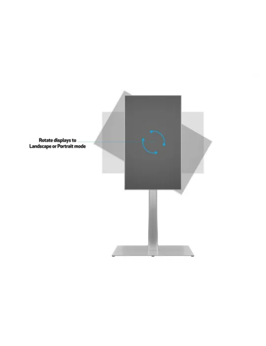 MULTIBRACKETS 7291 Support sol autoportant 2 Ecrans Multibrackets Public Display Stand 180 HD Back to Back Silver Floorbase - é