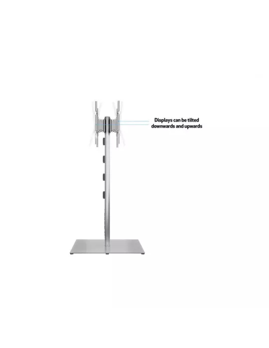MULTIBRACKETS 7291 Support sol autoportant 2 Ecrans Multibrackets Public Display Stand 180 HD Back to Back Silver Floorbase -