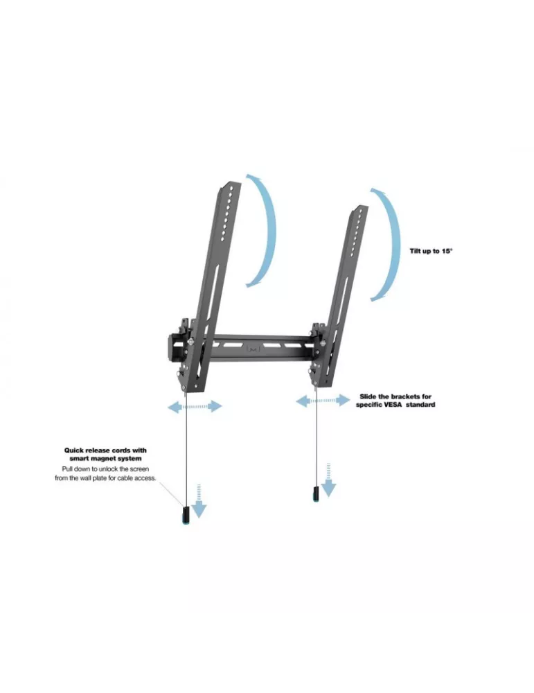 MULTIBRACKETS 0988 Universal tilting wall mount Multibrackets Air Medium for LCD   LED monitors from 32 - 55  - Weight 50kg MU