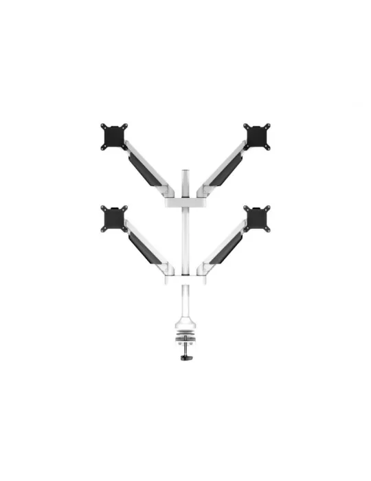 MULTIBRACKETS 7211 Support de table quadruple Multibrackets Gas Lift Arm Quad pour écran 15"- 32" Charge 10Kg Vesa Max 100x100