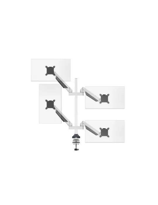 MULTIBRACKETS 7211 Support de table quadruple Multibrackets Gas Lift Arm Quad pour écran 15"- 32" Charge 10Kg Vesa Max 100x100