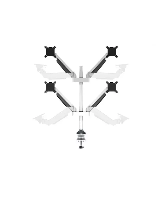 MULTIBRACKETS 7211 Support de table quadruple Multibrackets Gas Lift Arm Quad pour écran 15"- 32" Charge 10Kg Vesa Max 100x100