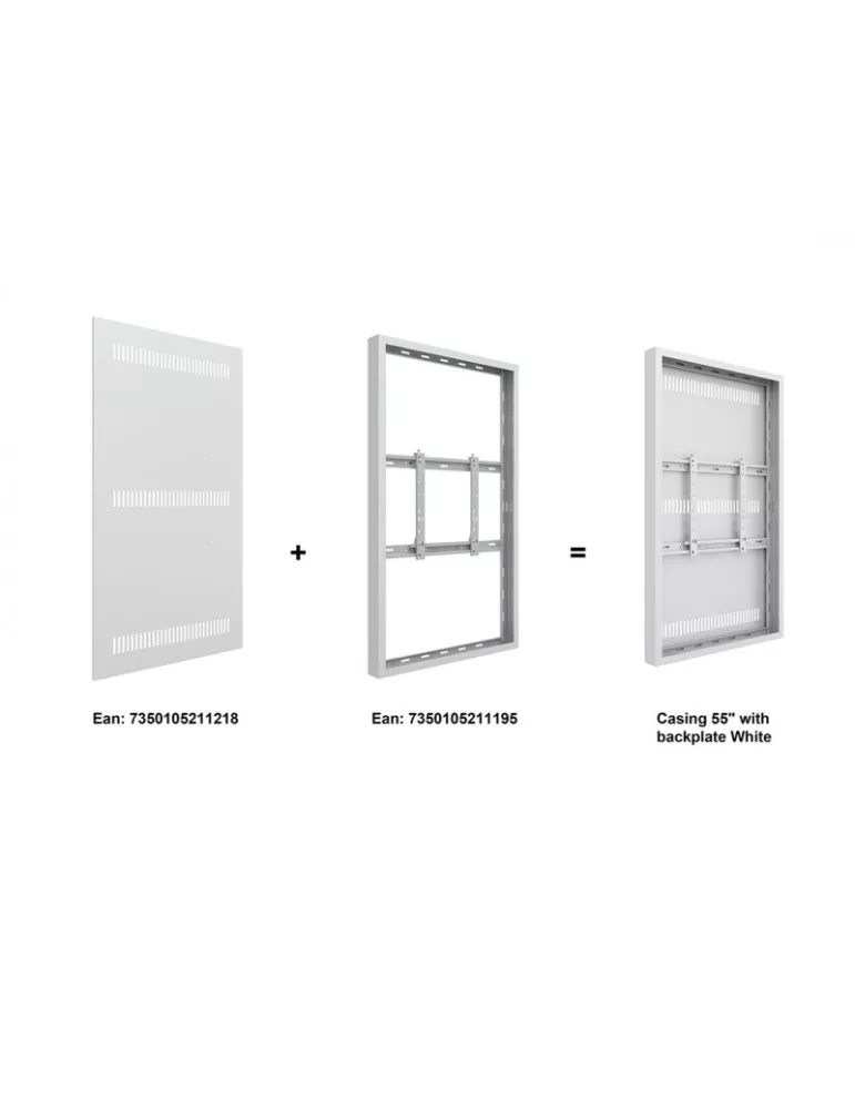 MULTIBRACKETS 256 Plaque arrière de caisson Multibrackets Enclosure 65" Back Plate Medium White