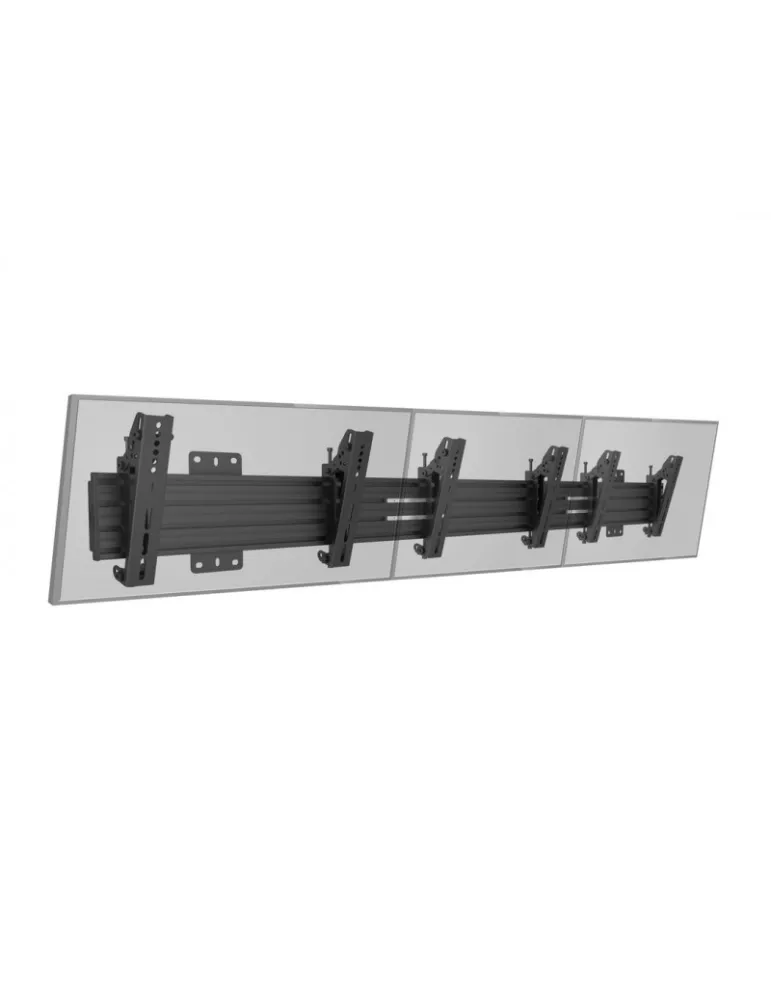 MULTIBRACKETS 7048 Support mural inclinable Multibrackets Wallmount Pro MBW3U Tilt 200 Black - 3 écrans 27"-32" VESA Max 200x20