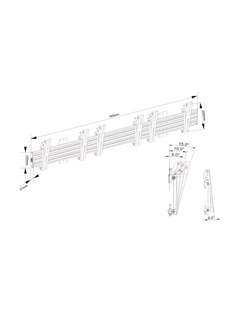 MULTIBRACKETS 7048 Multibrackets Wallmount Pro MBW3U Tilt 200 Black - 3 screens 27 -32  VESA Max 200x200 MULTIBRACKETS MUL7048