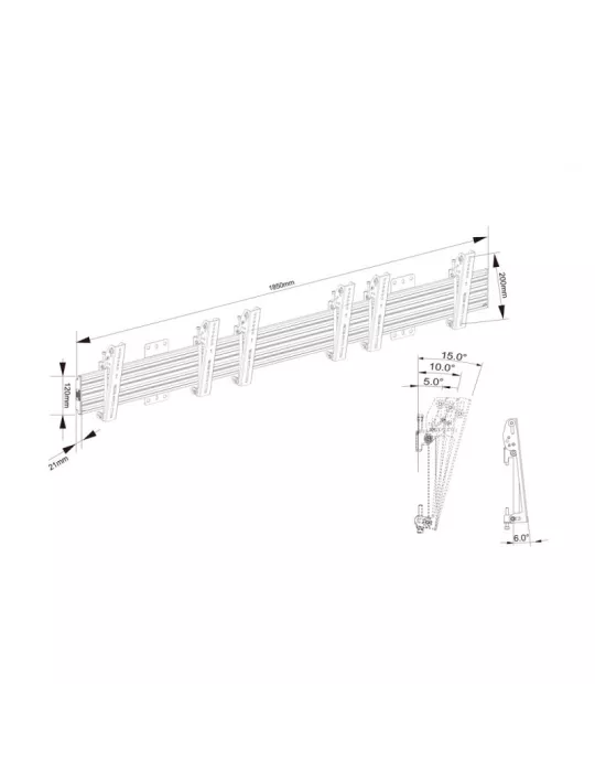 MULTIBRACKETS 7048 Multibrackets Wallmount Pro MBW3U Tilt 200 Black - 3 screens 27 -32  VESA Max 200x200 MULTIBRACKETS MUL7048