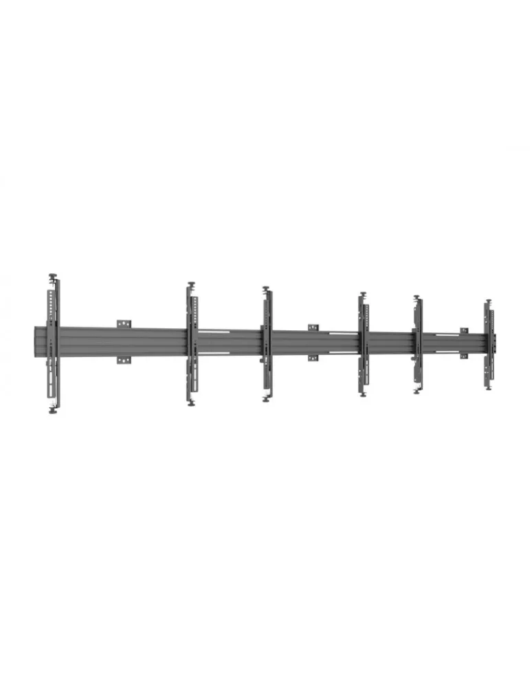MULTIBRACKETS 0648 Support mural réglable Multibrackets Wallmount Pro MBW3U Micro Adjustable Black - 3 écrans 32"-75" VESA Max 