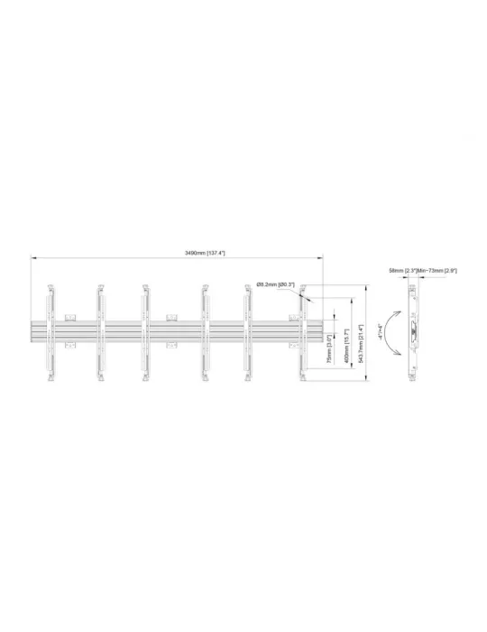 MULTIBRACKETS 0648 Multibrackets Wallmount Pro MBW3U Micro Adjustable Black - 3 screens 32 -75  VESA Max 400x400 MULTIBRACKETS
