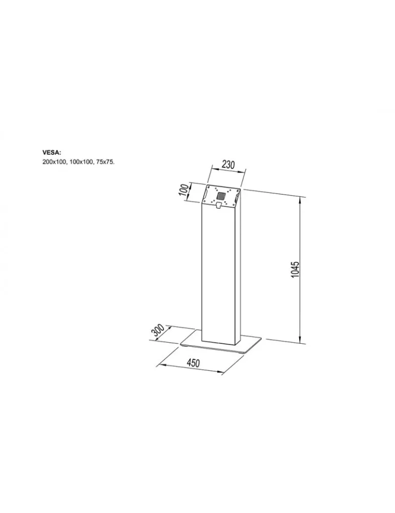 MULTIBRACKETS 5186 Fixed floor stand Multibrackets Kiosk White - 15 -32  screen VESA Max 200x200 MULTIBRACKETS MUL5186 | Music