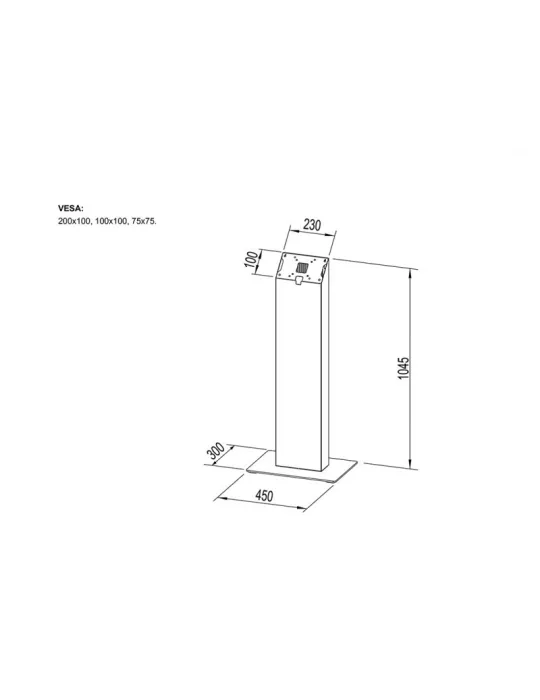 MULTIBRACKETS 5186 Fixed floor stand Multibrackets Kiosk White - 15 -32  screen VESA Max 200x200 MULTIBRACKETS MUL5186 | Music