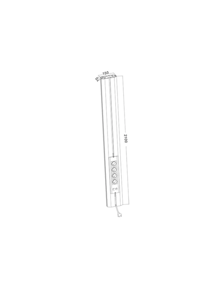 MULTIBRACKETS 6368 Bildschirmständer Multibrackets Public Display Stand Pillar 210cm - inkl. 220 V-Stromschiene MULTIBRACKETS